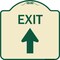 Signmission Exit Exit with Up Arrow Heavy-Gauge Aluminum Architectural Sign, 18" H, 18" L, TG-1818-24030 A-DES-TG-1818-24030 - alternate 1